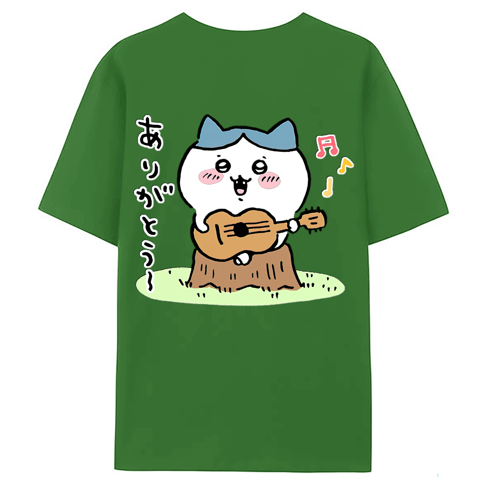 （画像用） ちいかわ ハチワレ Chii-kawa hachiware レディース半袖Tシャツ(バックプリント)
